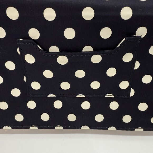 J. Crew Cork Envelope Clutch Purse Handbag Polka Dot Lining Preppy Beach Classic - Picture 5 of 11